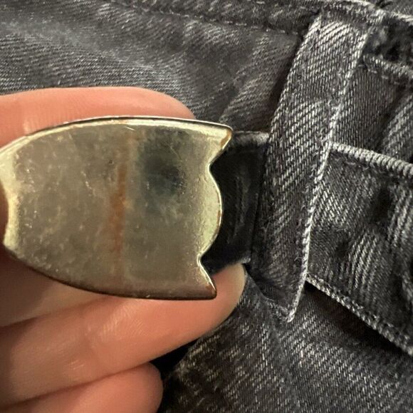 PAIGE Hoxton High Rise Skinny Jeans Size 30 Ankle Peg Raw Hem w/ Belt in Riot - Picture 9 of 13